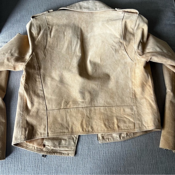 EUC Mango Genuine Suede Moto Jacket XS - Picture 2 of 9